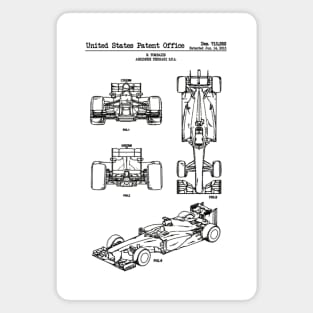 Ferrari Indy Race Car 2013 Patent Black Magnet